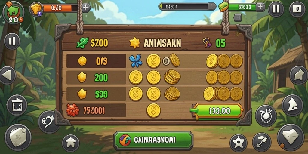 Tampilan level yang berwarna dan penuh tantangan.